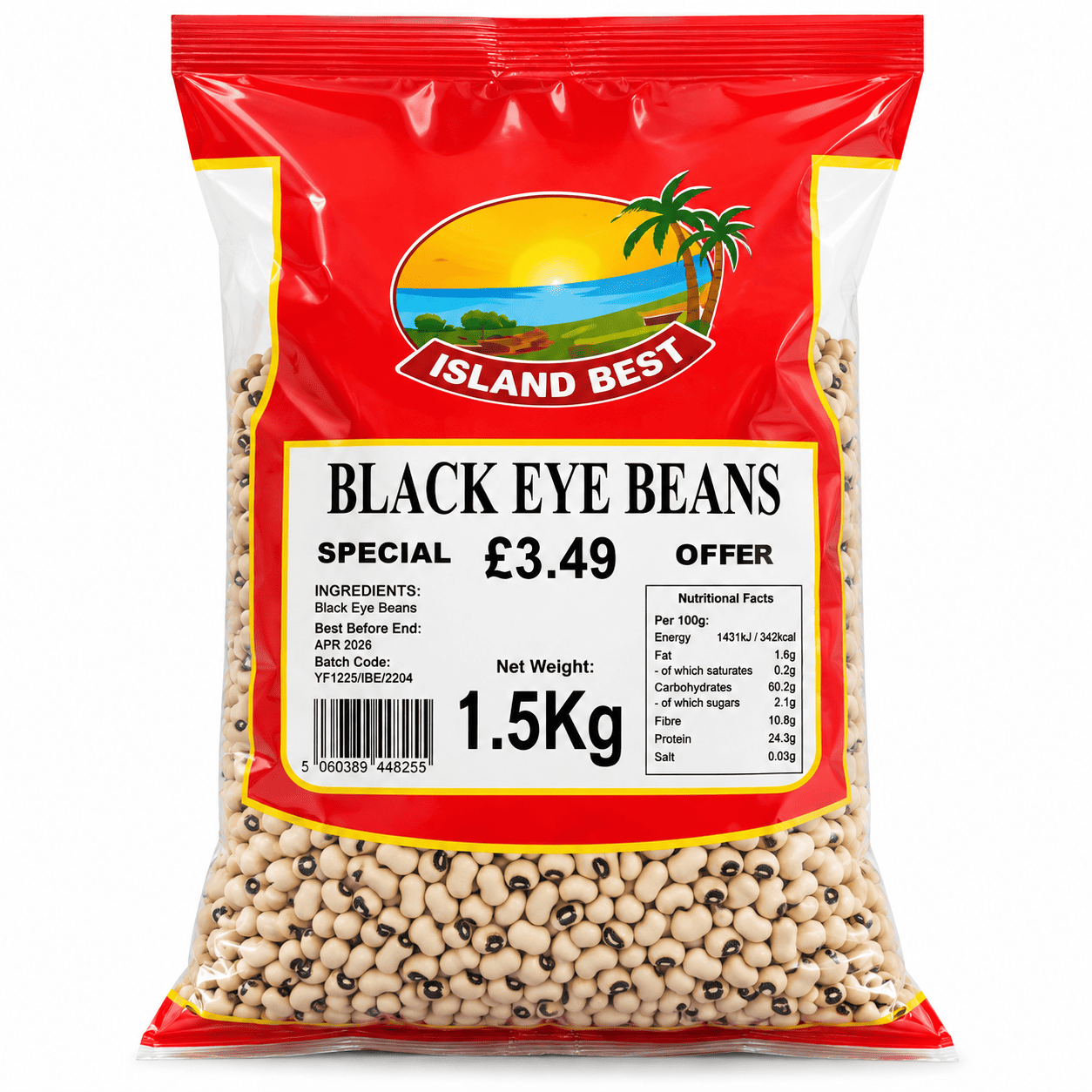 Island Best Black-Eyed Beans 1.5kg