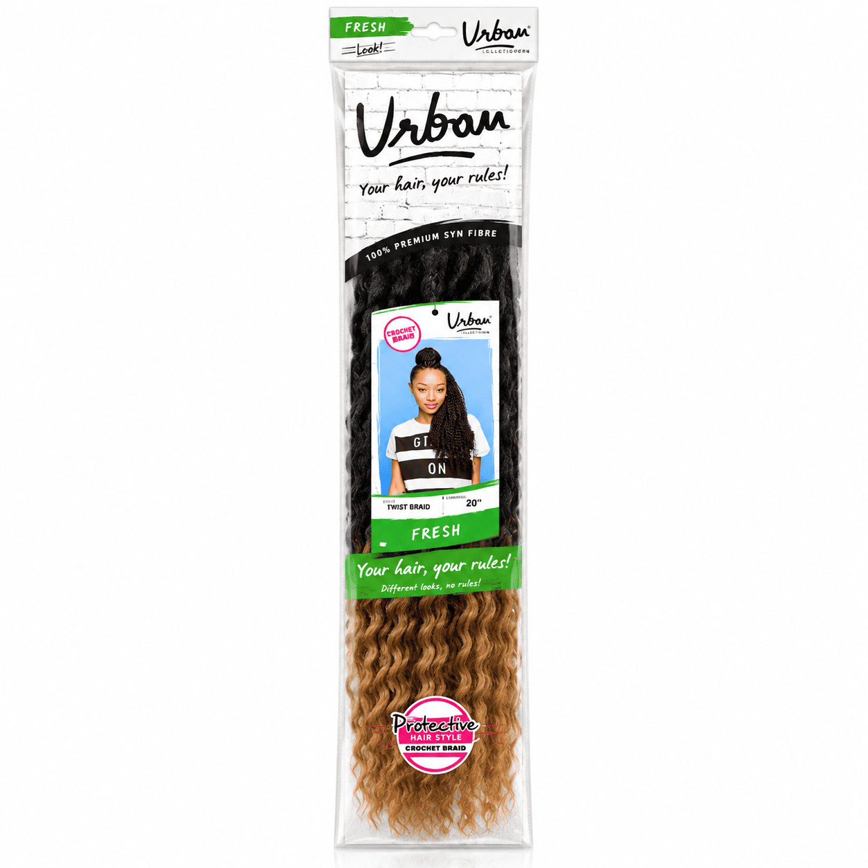 Urban Fresh Crochet Braid Packaging