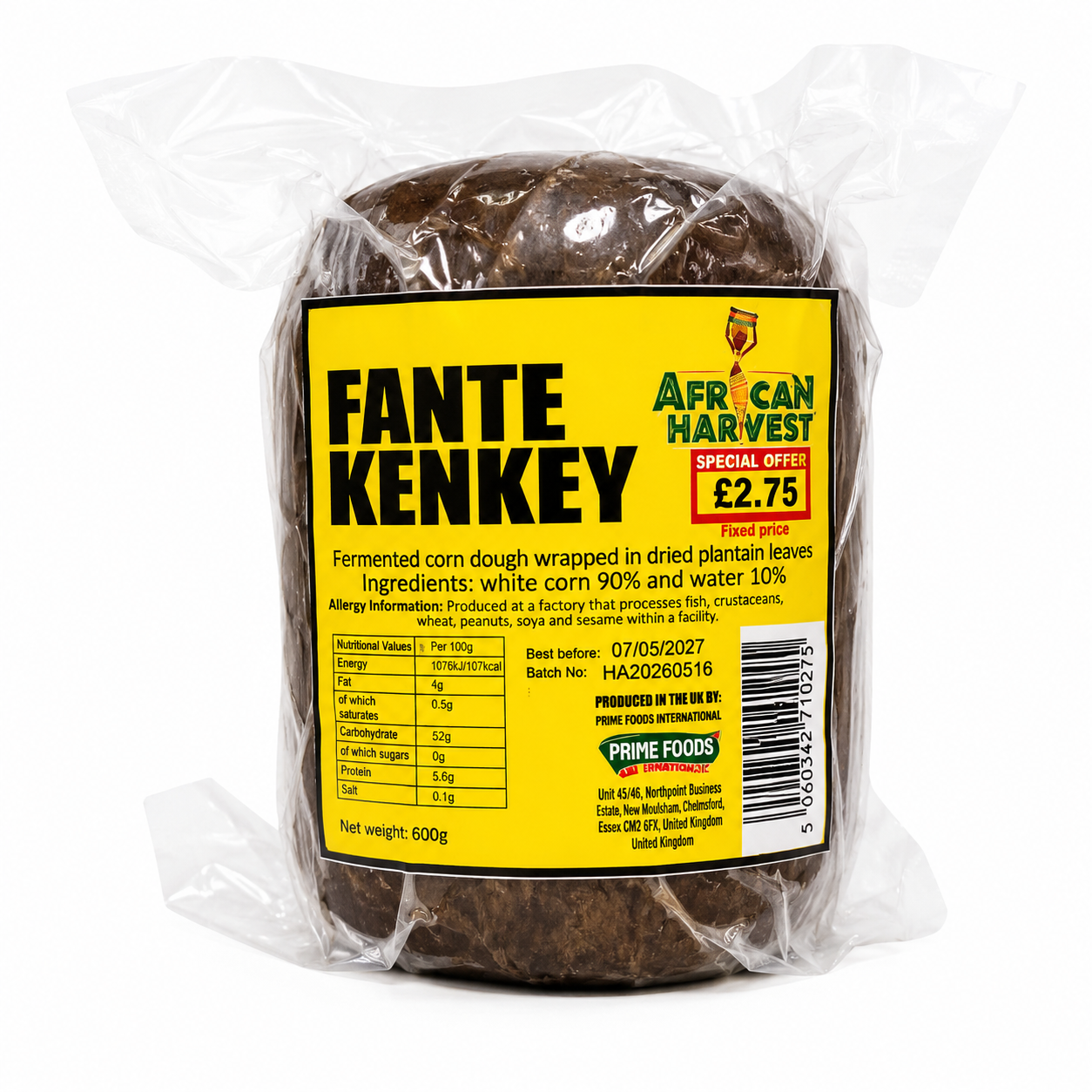 African Harvest Fante Kenkey 600g