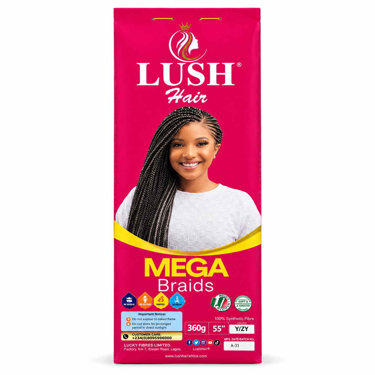 Lush Mega Braid 6X 55"