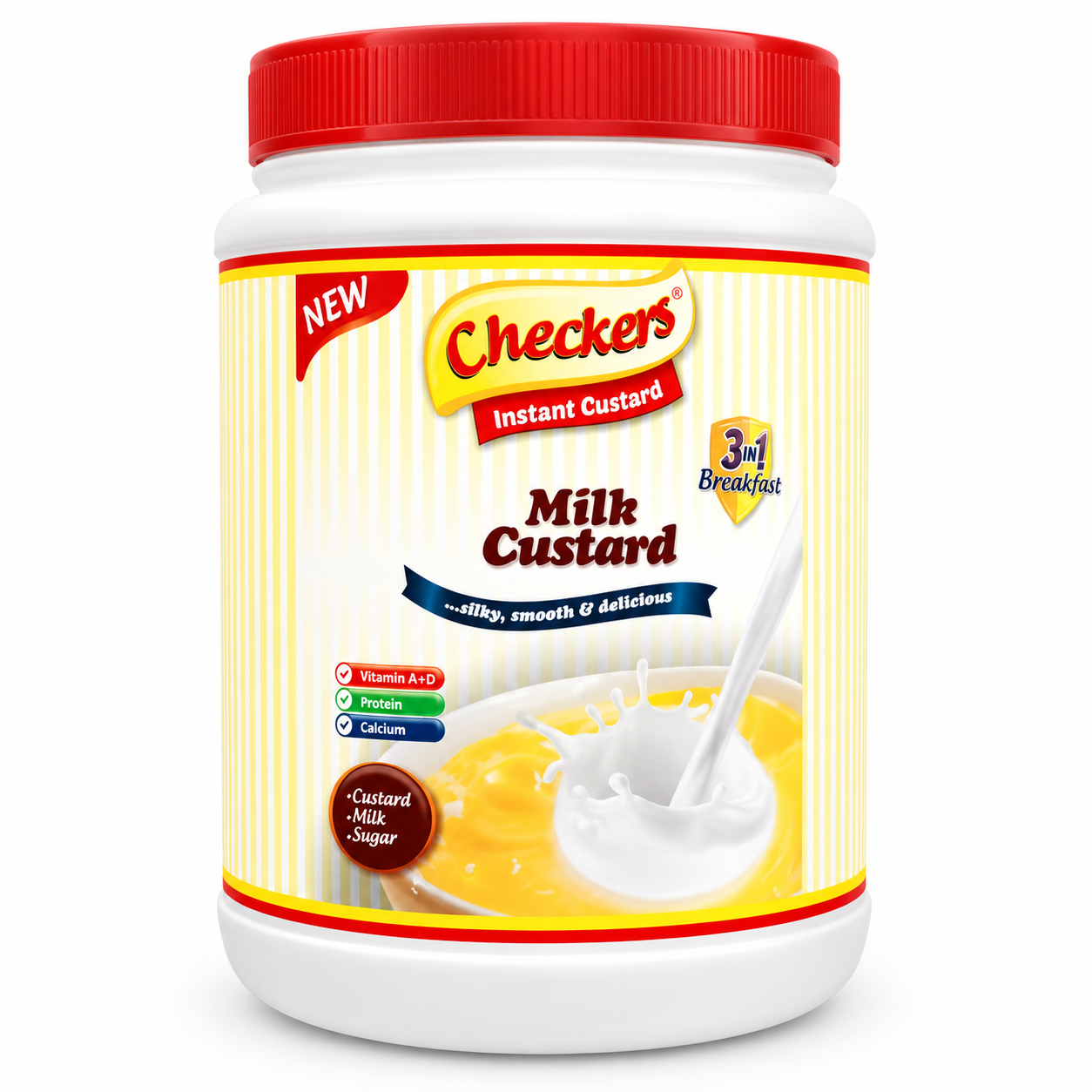 New Checkers Instant Milk Custard 3-in-1 Breakfast