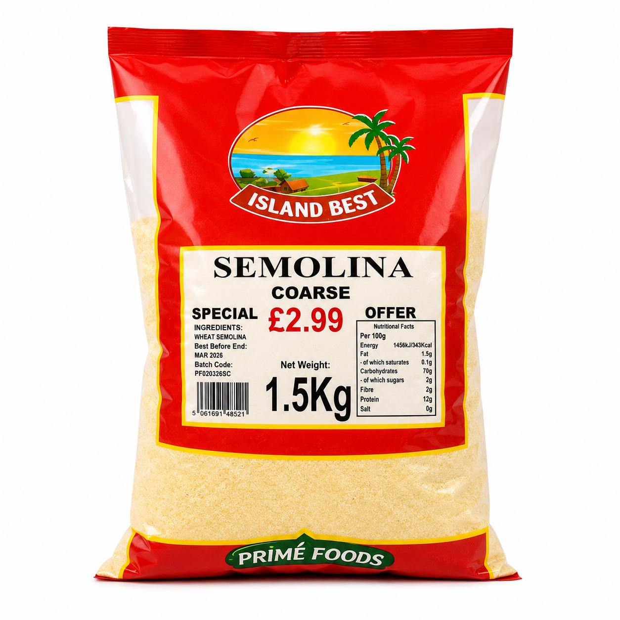 Coarse Wheat Semolina 1.5kg 