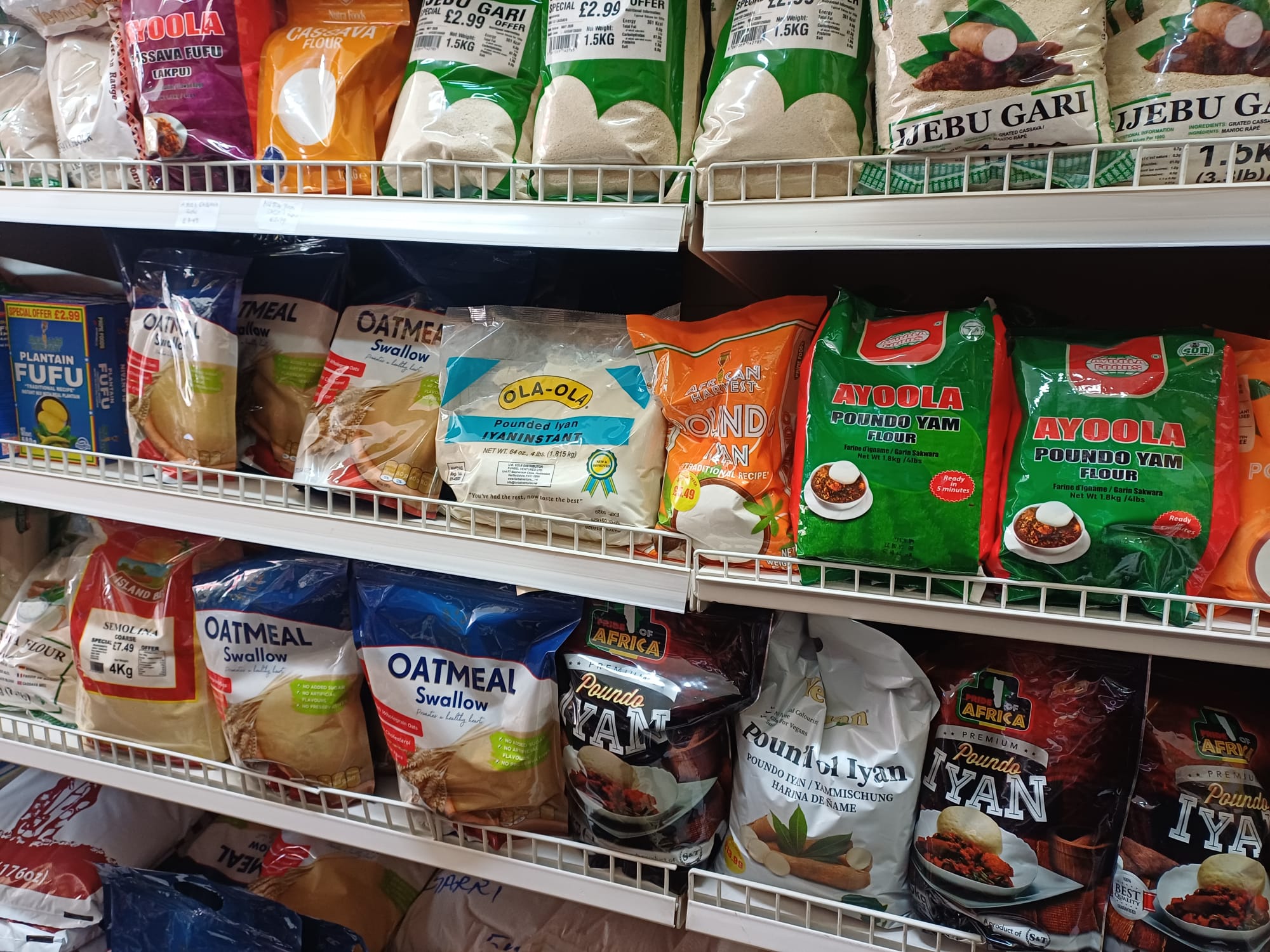 Flours{ poundo and fufu}
